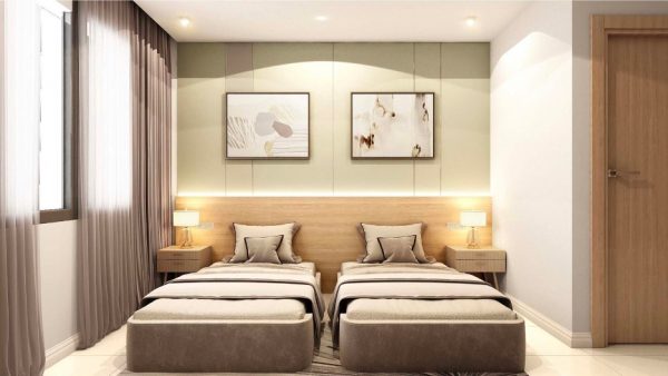 Phòng ngủ khách sạn thiết kế theo phong cách hiện đại